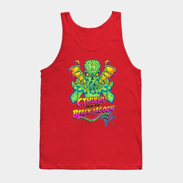 Cthulhu from the Black Lagoon Tank Top by JakGibberish